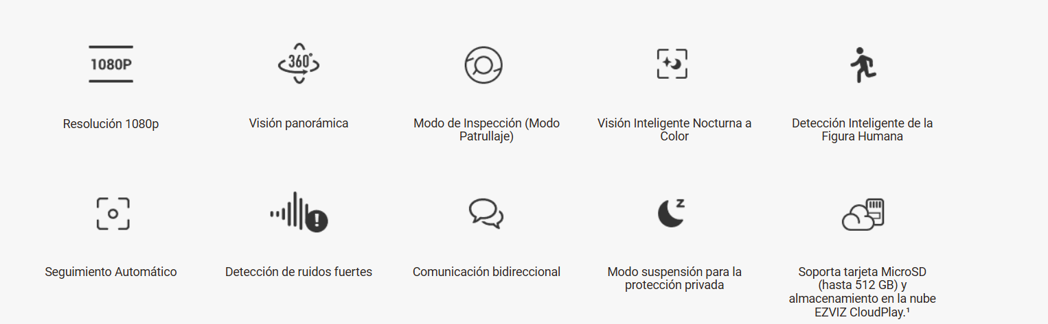 Características cámara Mtec